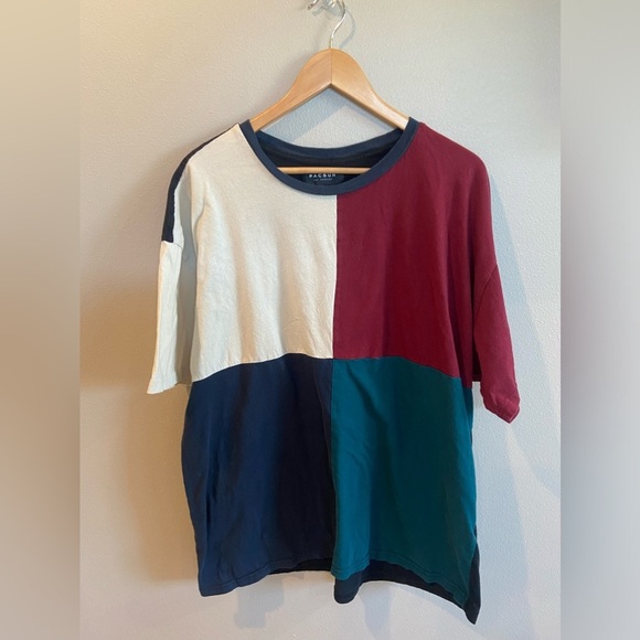 PacSun Other - PACSUN Los Angeles Colorblock Men’s Short Sleeve T-Shirt XL Navy Red Blue White